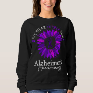 Wir tragen Lila für Alzheimer's Awareness Leopard Sweatshirt