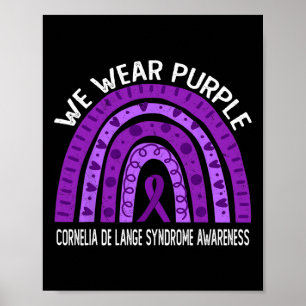 Wir tragen lila für das Cornelia-de-Lange-Syndrom- Poster