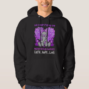 Wir tragen Lila Migräne Kopfschmerzen Bewusstsein Hoodie