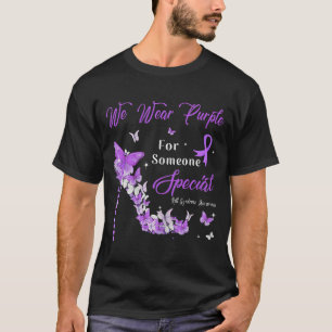 Wir tragen Lila Schmetterlinge Rett Syndrome Aware T-Shirt