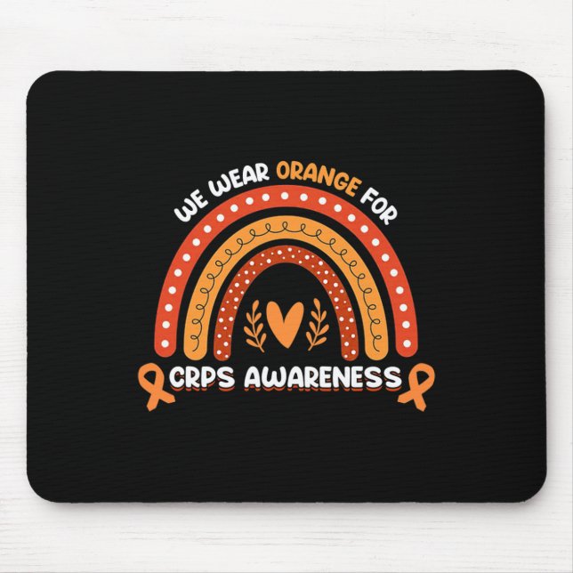 Wir tragen Orange für CRPS Sensibilisierungsmonat  Mousepad (Vorne)