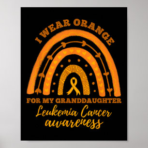 Wir tragen Orange für Enkelin Leukämie Krebs Poster