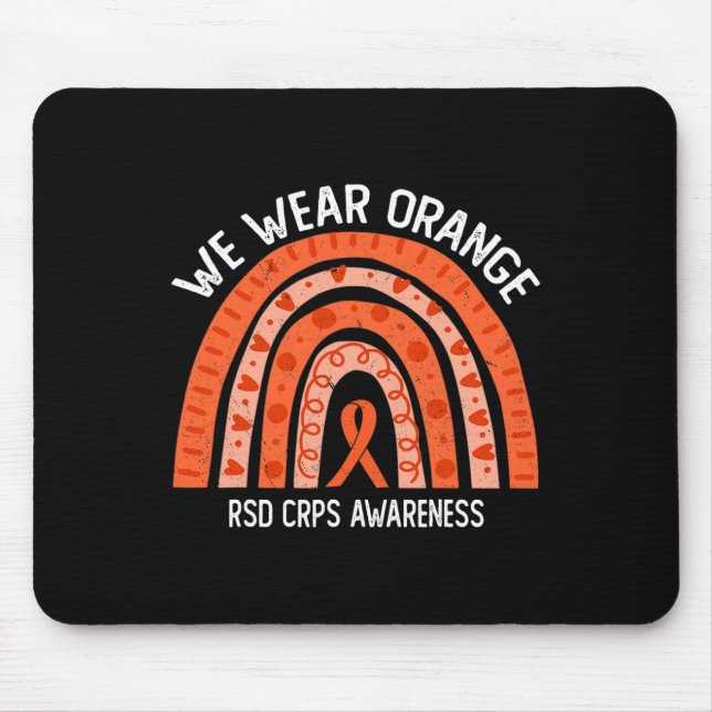 Wir tragen Orange für RSD CRPS-Bewusstsein Mousepad (Vorne)