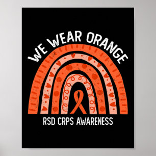 Wir tragen Orange für RSD CRPS-Bewusstsein Poster