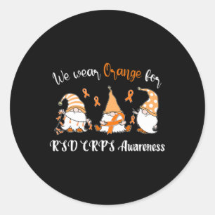 Wir tragen Orange für RSD CRPS-Bewusstsein Runder Aufkleber