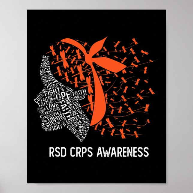 Wir tragen Orange für RSD CRPS Sensibilität 2 Poster (Vorne)