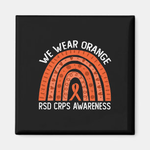 Wir tragen Orangen Regenbogen für RSD CRPS Bewusst Magnet