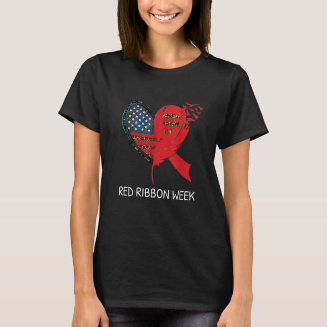 Wir tragen Red for Red Ribbon Week Sensibilisierun T-Shirt (Vorderseite)
