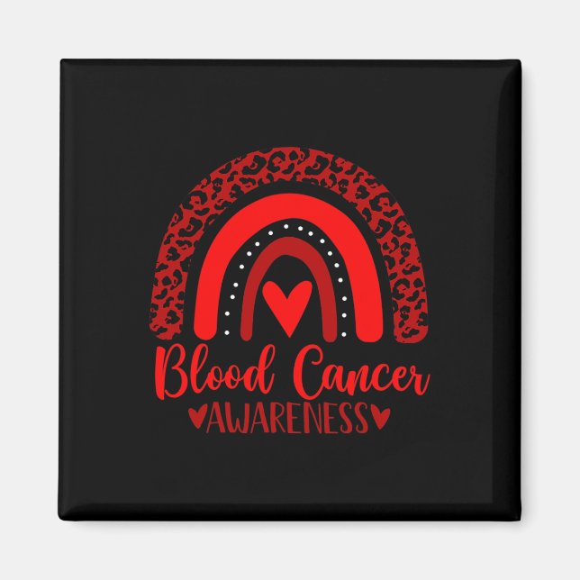Wir tragen Red Regenbogenwarme für Blood Cancer Aw Magnet (Vorne)
