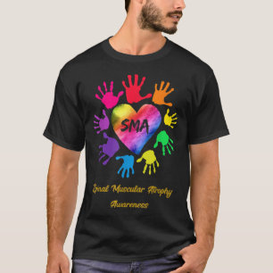 Wir tragen Regenbogenherz für spinale Muskelatroph T-Shirt