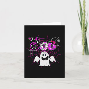 Wir tragen Rosa Hexenhut Boo Ghost Breast Cancer H Karte