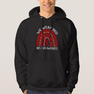 Wir tragen Rot für AIDS HIV-Bewusstsein Hoodie