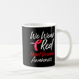 Wir tragen rote Herzerkrankung-Bewusstseinsgeschen Kaffeetasse