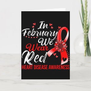 Wir tragen rotes Herz-Krankheitsbewusstsein Rotes  Karte
