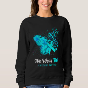 Wir tragen Türkis Scleroderma-Bewusstseins-Schmett Sweatshirt