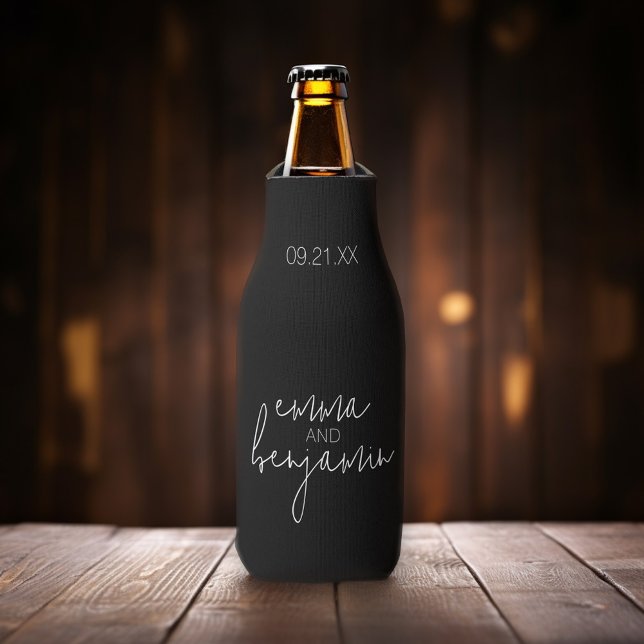 Wir trinken Essenstanz - Moderne Hochzeit Flaschenkühler (Wedding - personalized bottle cooler)