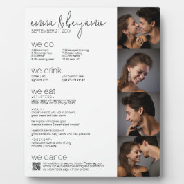 Wir tun - alles in einem BW - QR - 4 Fotos - Hochz Fotoplatte