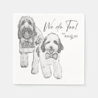 Wir tun auch! Dog Cocktail Napkin Serviette
