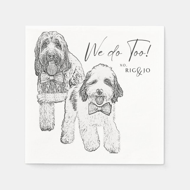 Wir tun auch! Dog Cocktail Napkin Serviette (Vorderseite)