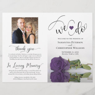 Wir tun es! Amethyst Lila Rose Modernes Hochzeitsp