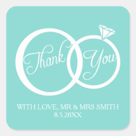 Wir tun es! Danke Quadratischer Aufkleber