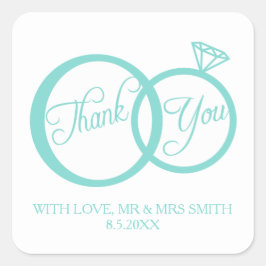 Wir tun es! Danke Quadratischer Aufkleber