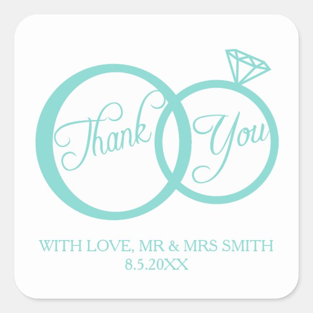 Wir tun es! Danke Quadratischer Aufkleber (Vorderseite)