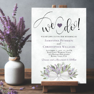 Wir tun es! Eukalyptus & Lavender Wedding Einladung