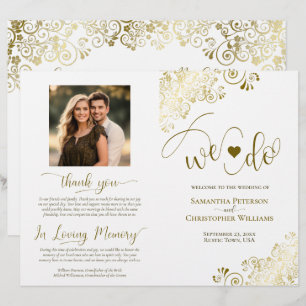Wir tun es! Glam Gold & White DIY-Falt-Hochzeitspr