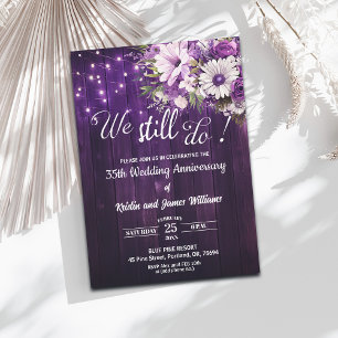 Wir tun es immer noch 35. Hochzeitstag Lichterkett Einladung