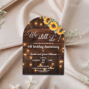 Wir tun es immer noch 5. Hochzeitstag Lichterkette Acryleinladungen