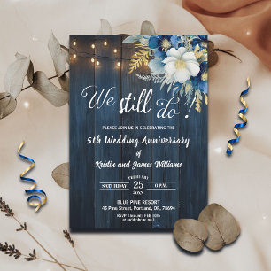 Wir tun es immer noch 5. Hochzeitstag Lichterkette Einladung