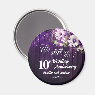 Wir tun es noch 10. Hochzeitsjubiläum Lichterkette Magnet
