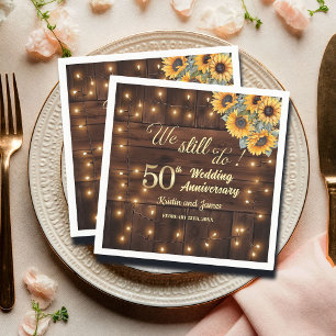 Wir tun es noch 50. Hochzeitstag Lichterkette Serviette