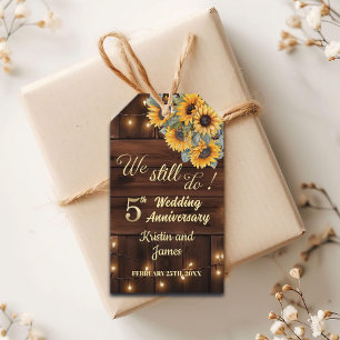 Wir tun es noch 5. Hochzeitsjubiläum Lichterkette Geschenkanhänger
