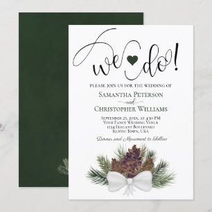 Wir tun es! Rustikale Pinecones & Branches Winterh Einladung