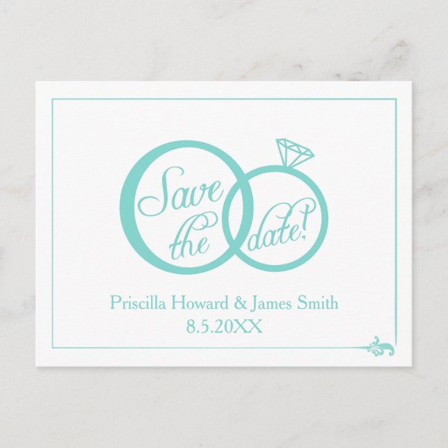 Wir tun es! Save The Date Ankündigungspostkarte (Vorderseite)