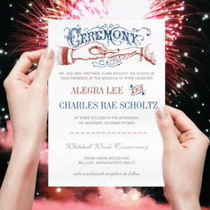 Wir tun es! Vintag 4. Juli Einladung