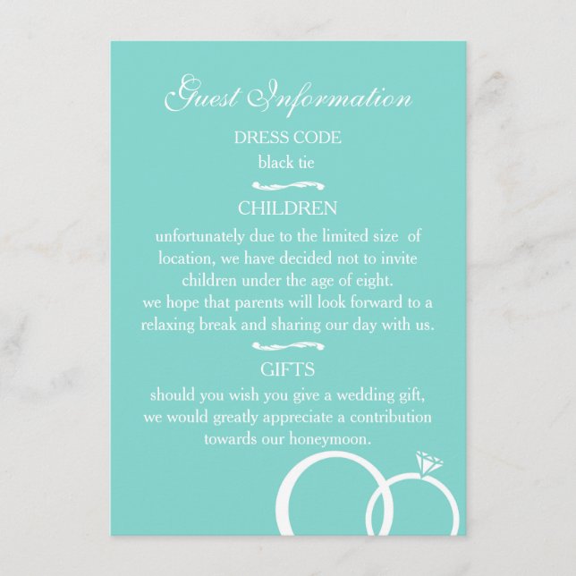 Wir tun Hochzeit Begleitkarte (Vorderseite)