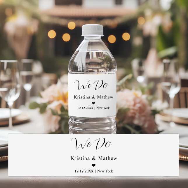 Wir tun Wedding Gast Geschenkideen Personalisierte Wasserflaschenetikett (Von Creator hochgeladen)