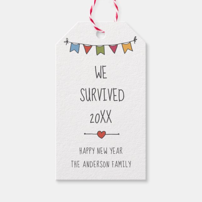 Wir überlebten 2020 Fun Quarantine Holiday New Yea Geschenkanhänger (Vorderseite)