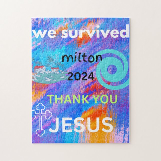 Wir überlebten Milton 2024 Puzzle (Vertikal)