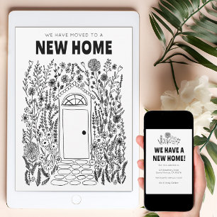 Wir übertragen Adresse ändern Garden Tür Digital C Einladung