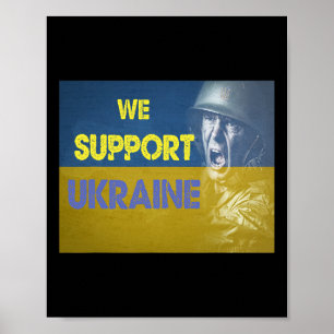Wir unterstützen Ukraine Kein Krieg  Poster
