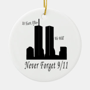 Wir vergessen nie 9/11 keramikornament