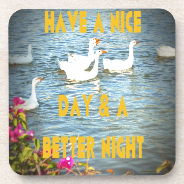 Wir verließ unseren Kunden immer zufrieden und zuf Getränkeuntersetzer (Vorderseite)