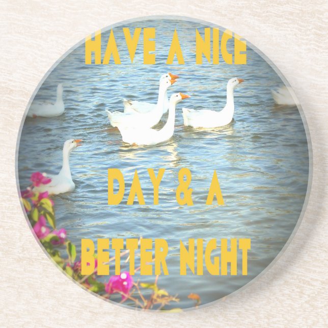 Wir verließ unseren Kunden immer zufrieden und zuf Getränkeuntersetzer (Vorne)