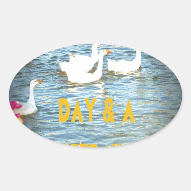 Wir verließ unseren Kunden immer zufrieden und zuf Ovaler Aufkleber (Vorderseite)