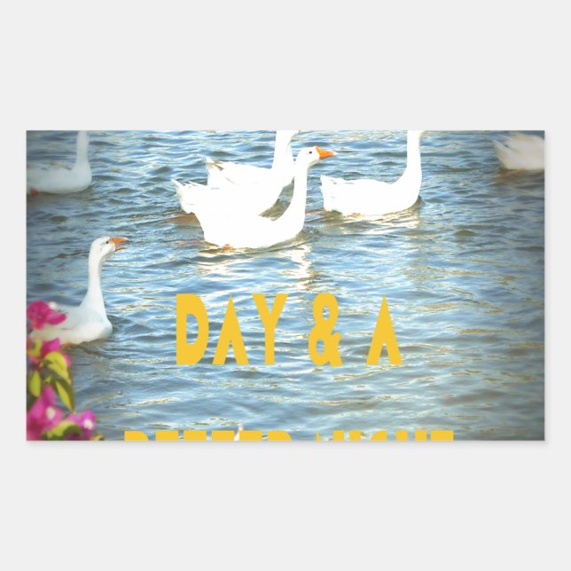 Wir verließ unseren Kunden immer zufrieden und zuf Rechteckiger Aufkleber (Vorderseite)