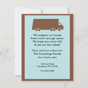 Wir verließen unser Haus und ziehen Ankündigung